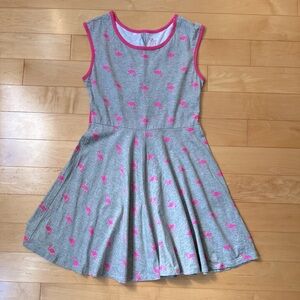 Girls Flamingo Print Dress Size XL (14)